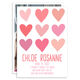 Pink Hearts Photo Birth Announcements Image 3 of 3